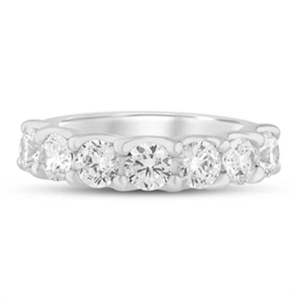 14K White Gold 2 CTW Lab Grown Round Diamond Band