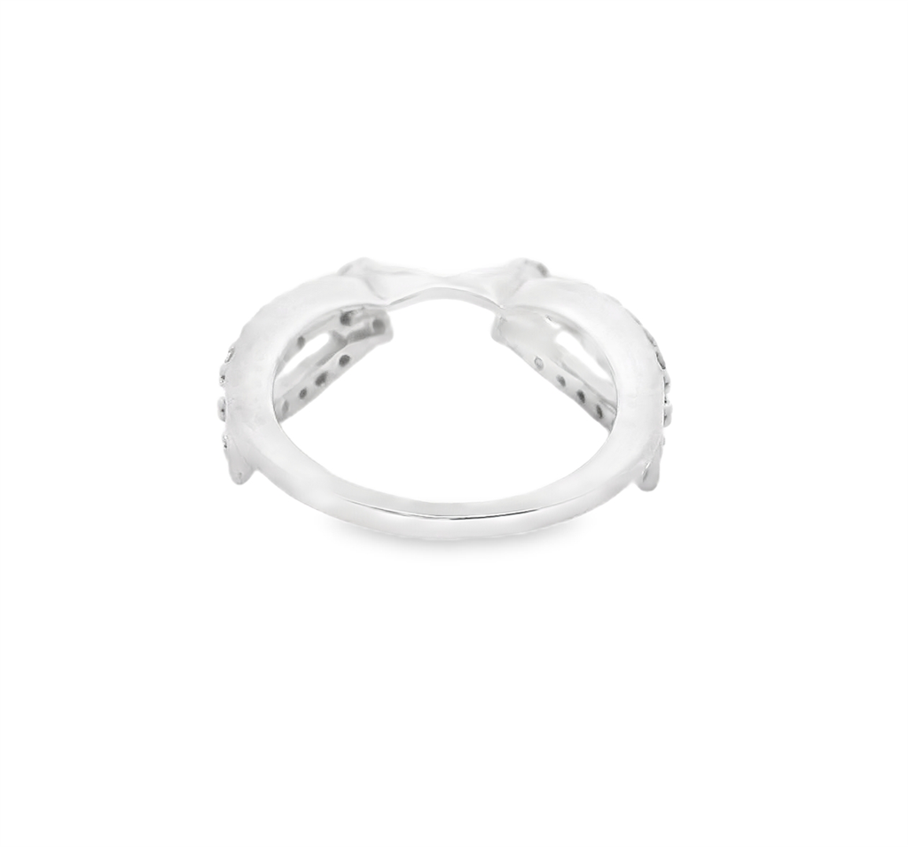 14k White Gold Diamond Wrap Engagement Ring
