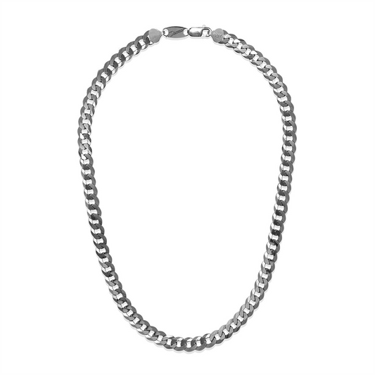 Desmos Men's Sterling Silver Grumetta Concave Necklace