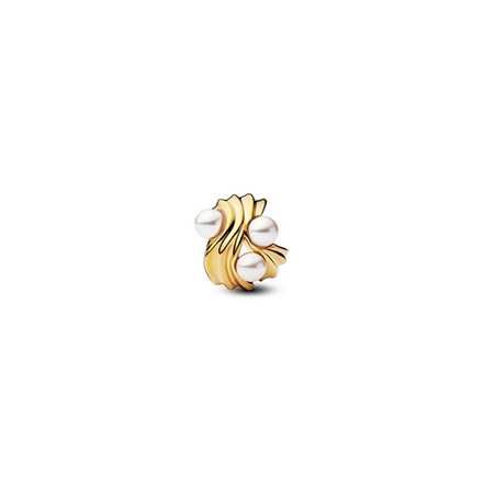 Pandora Abstract Waves Charm 14K Gold Plating
