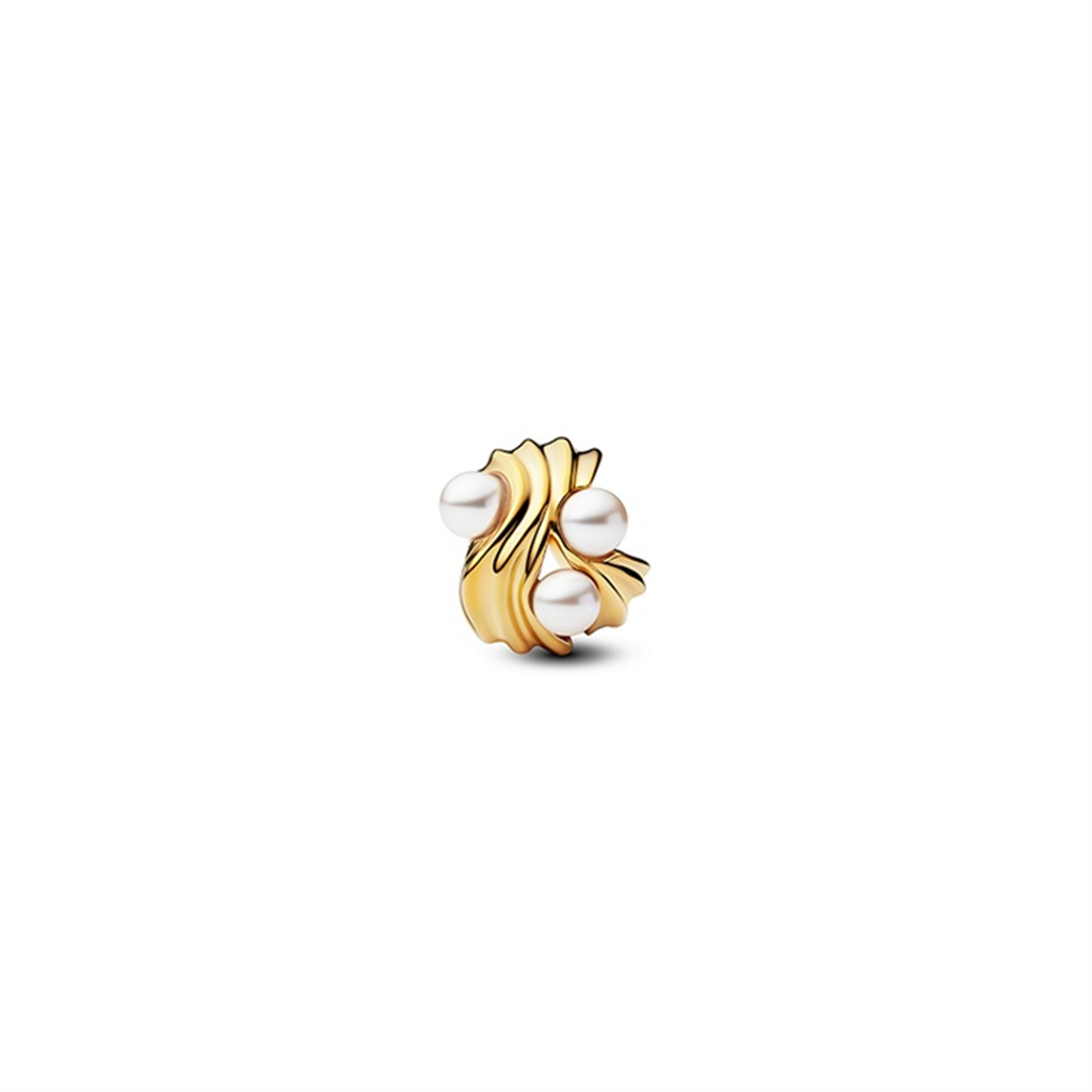 Pandora Abstract Waves Charm 14K Gold Plating