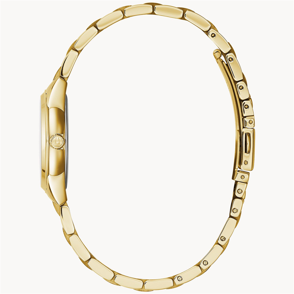 Bulova Classic Sutton Ladies Diamond-Accent Gold-Tone Bracelet Watch