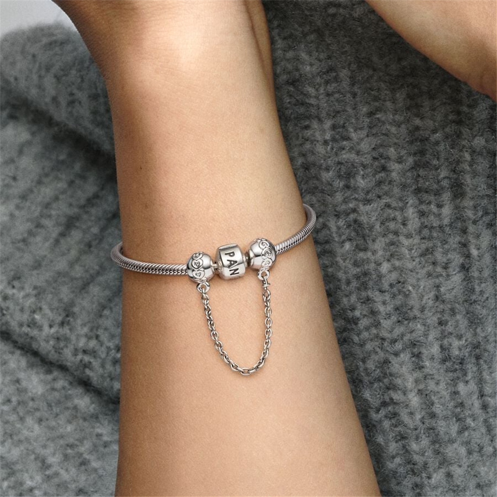 Pandora Moments Eternal Hearts Chain Safety Chain