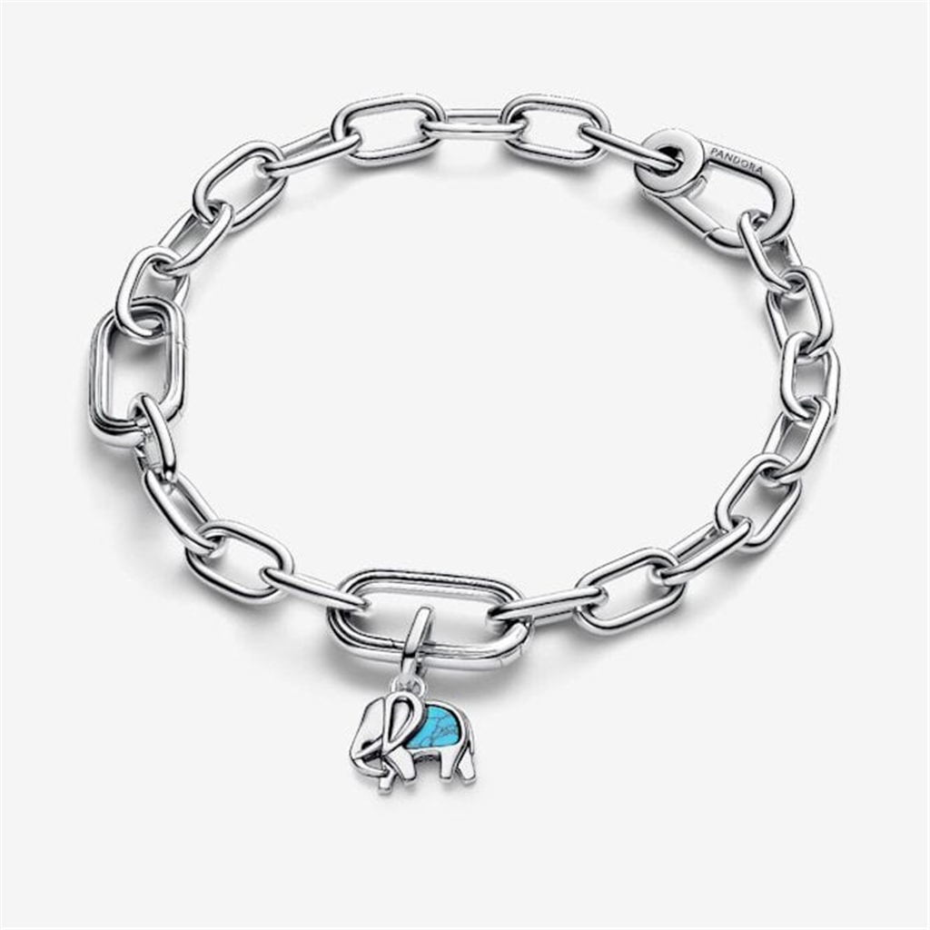 Pandora Turquoise-colored Elephant Mini Dangle Charm