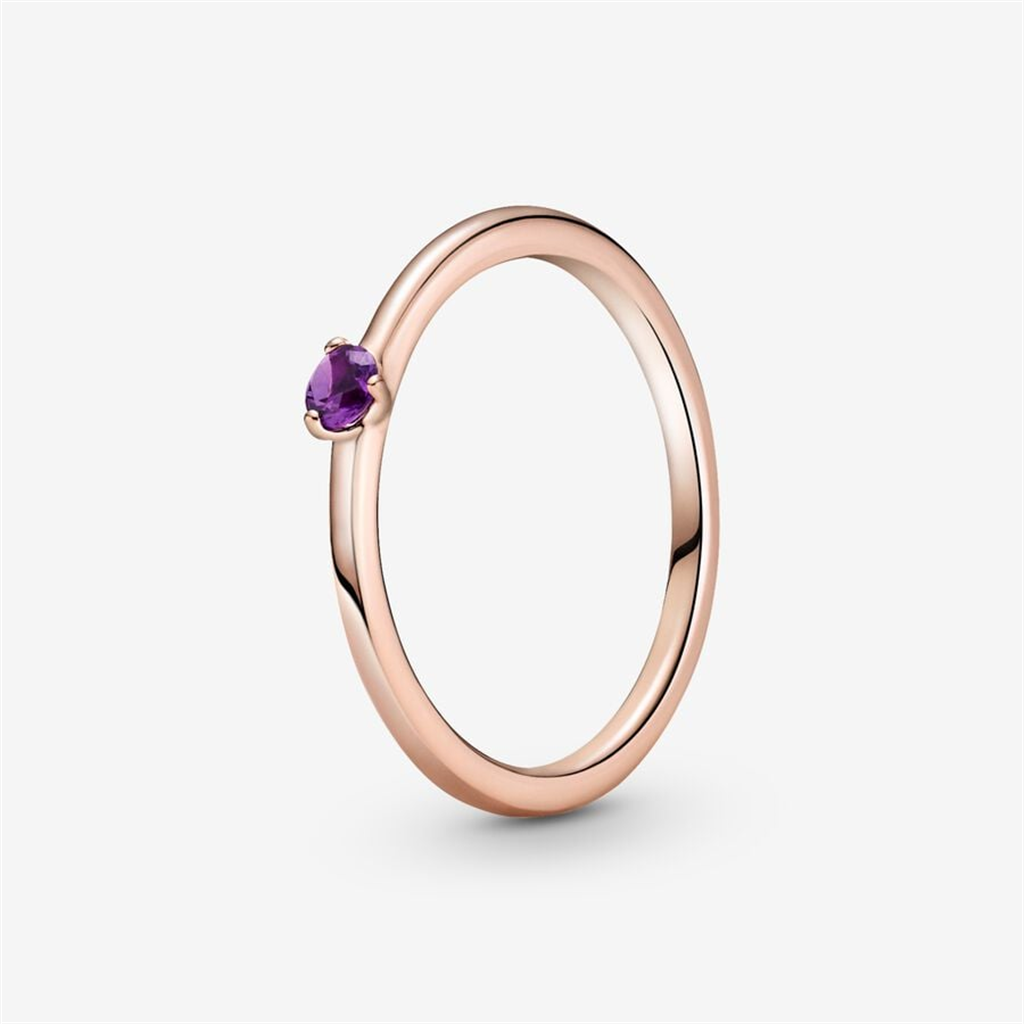 Pandora Timeless Purple Solitaire Ring Size 7