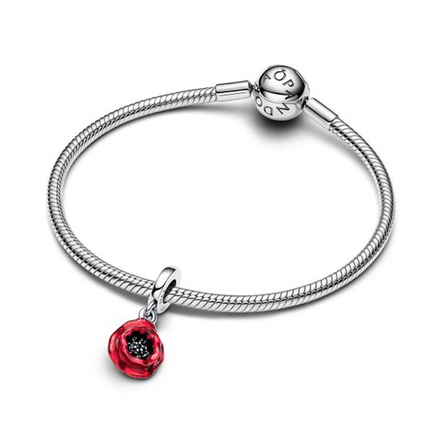 Pandora Poppy Dangle Charm