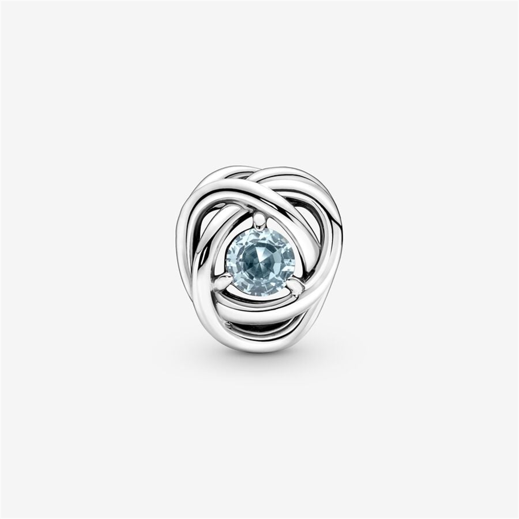 Pandora Moments March Sea Aqua Blue Eternity Circle Charm