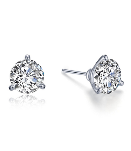 Lafonn 3 CTW Simulated Diamond Martini Solitaire Stud Earrings