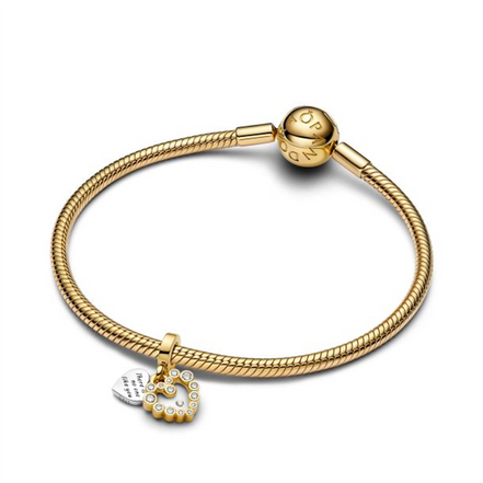 Pandora ME/Moments Sparkling Heart Double Dangle Charm