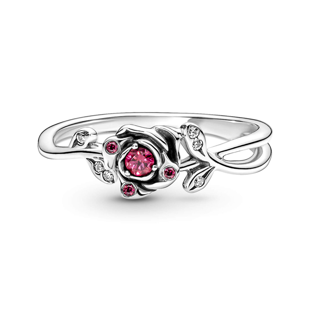 Pandora Disney Beauty and the Beast Rose Ring Size 6