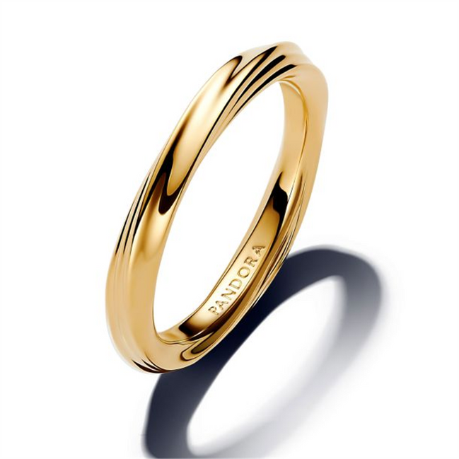 Pandora Essence Twisted Gold-Plated Ring Size 7