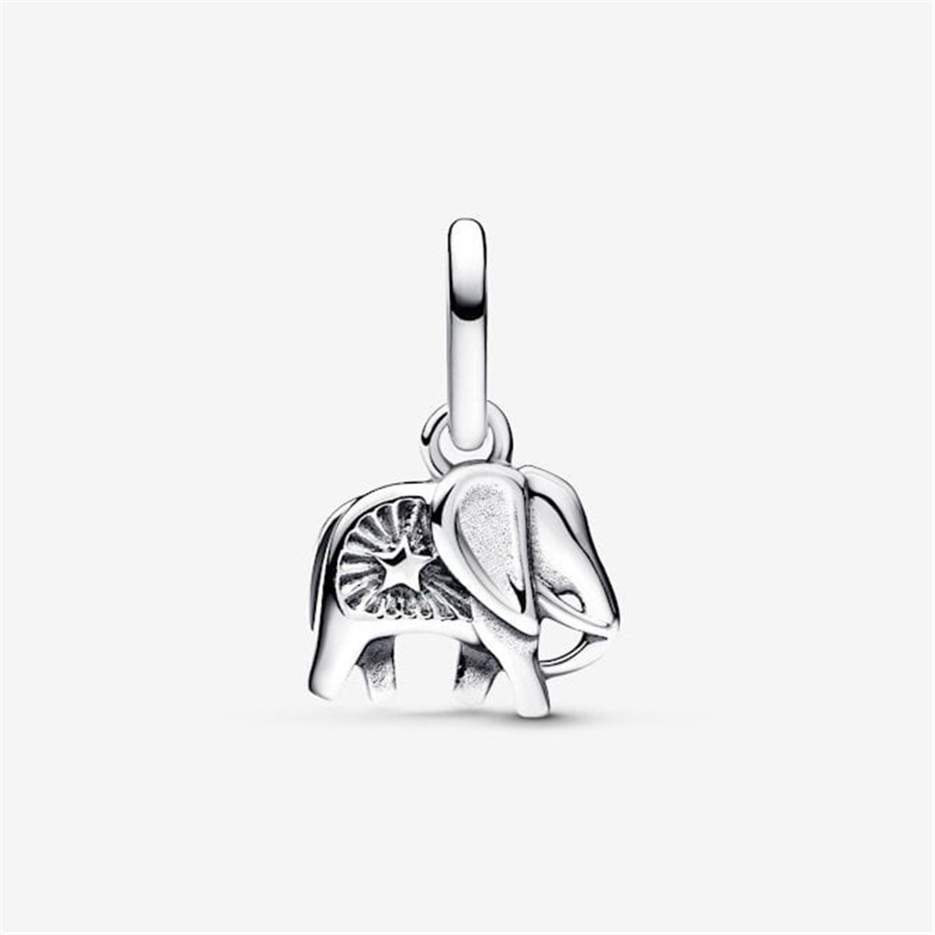 Pandora Turquoise-colored Elephant Mini Dangle Charm
