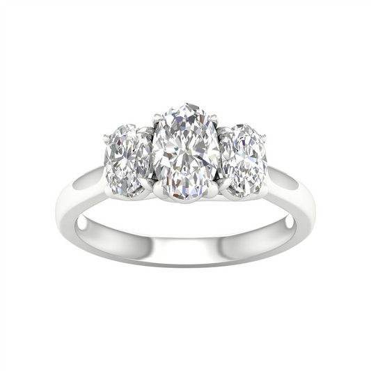 Revelation Lab Grown 2 ctw 3-Stone Diamond Engagement Ring