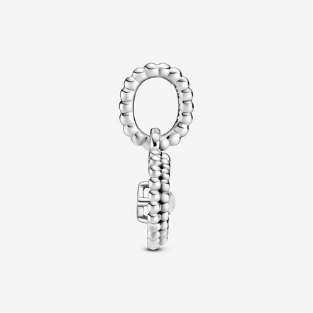 Pandora Moments April Milky White Beaded Heart Dangle Charm