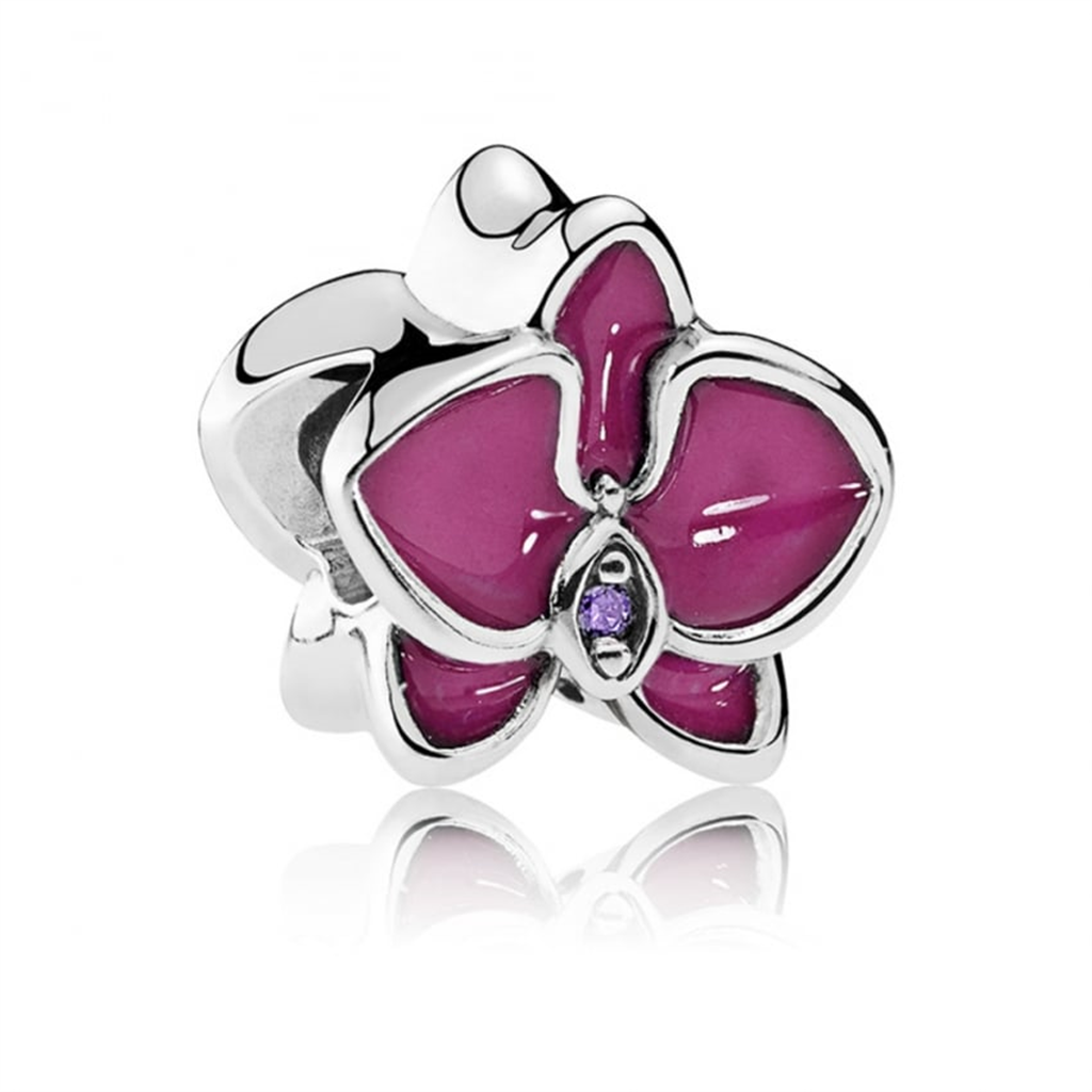 Pandora Pink Orchid Charm