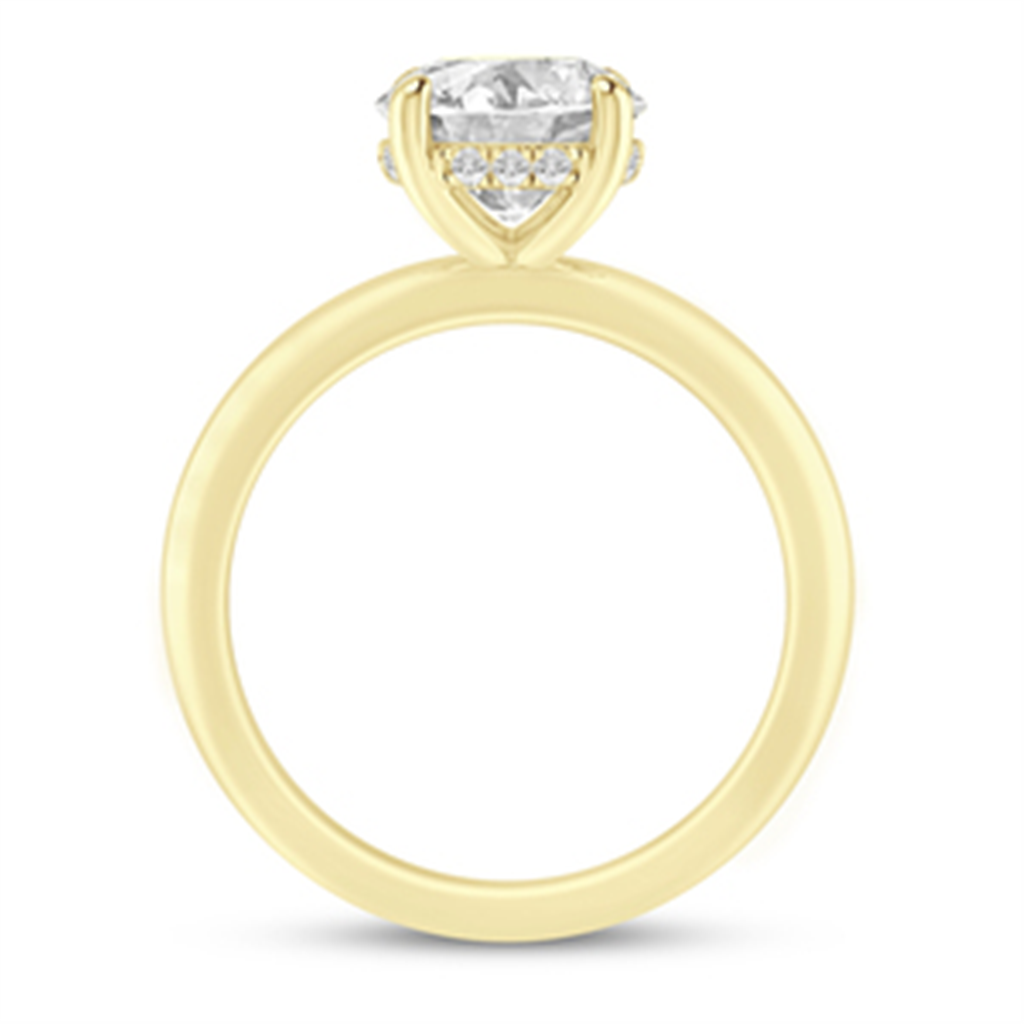 14k Yellow Gold 2 CTW Round Semi-Mount Diamond Engagement Ring
