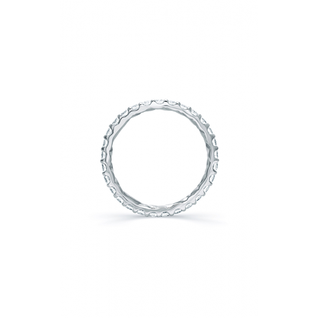 A.JAFFE 14K White Gold Wedding Band