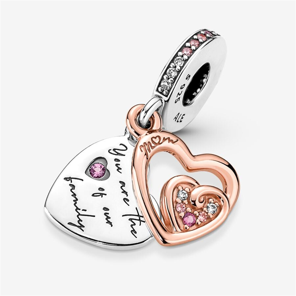 Pandora Moments Mom Entwined Infinite Hearts Double Dangle Charm