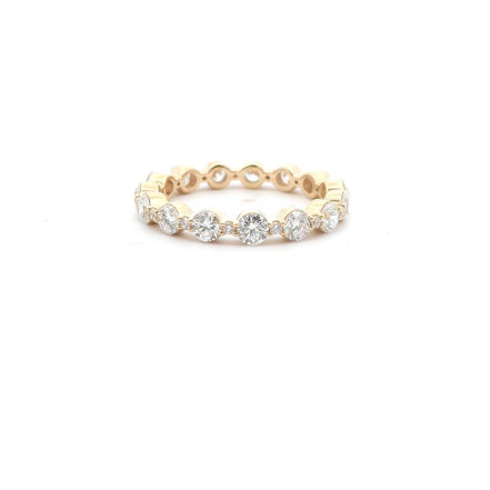 14K Yellow Gold 4.25 CTW Lab Grown Diamond Scalloped Stackable Ring Set