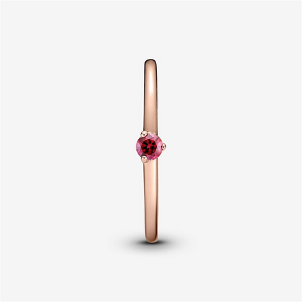 Pandora Timeless Red Solitaire Ring Size 7