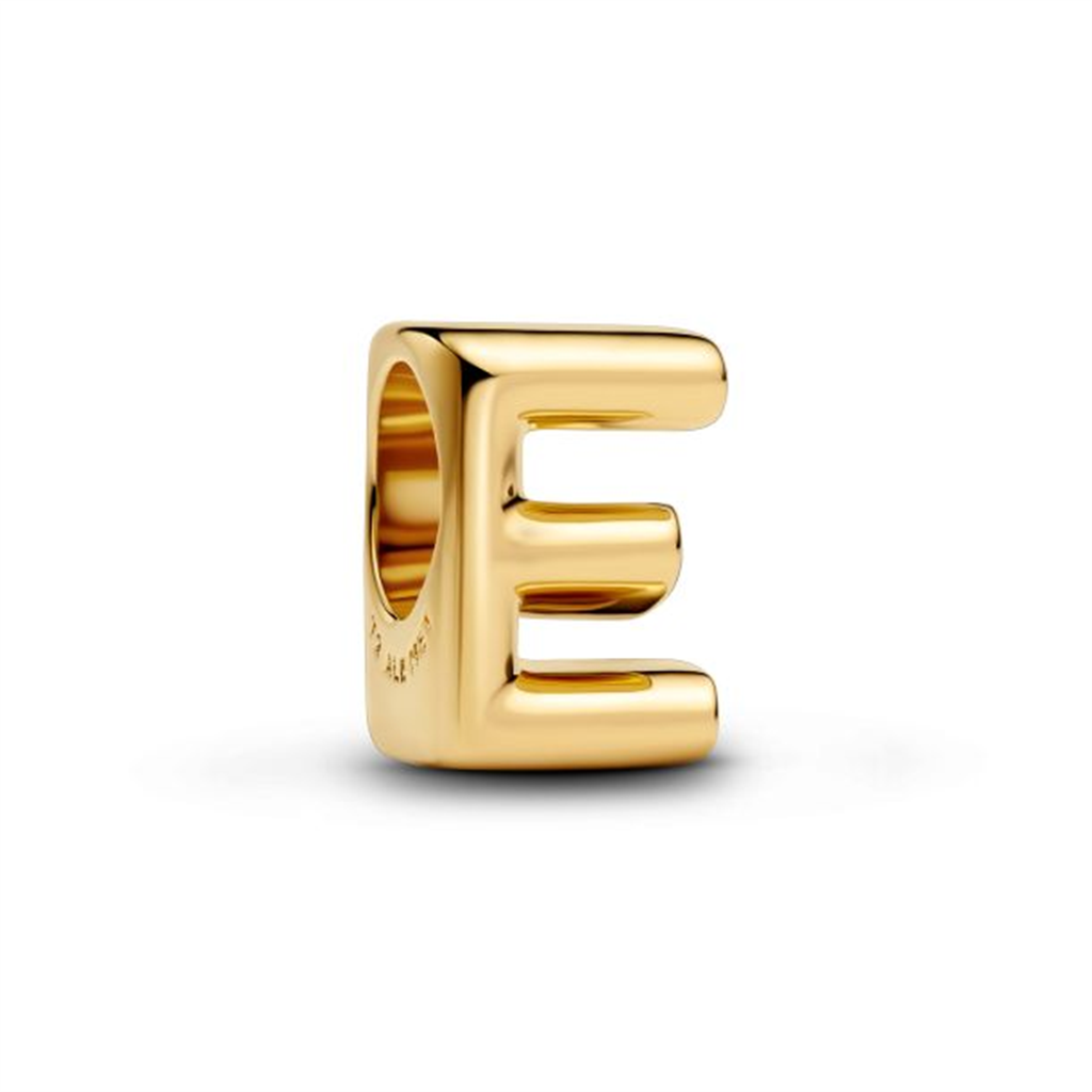 Pandora Letter E Alphabet Gold-Plated Charm