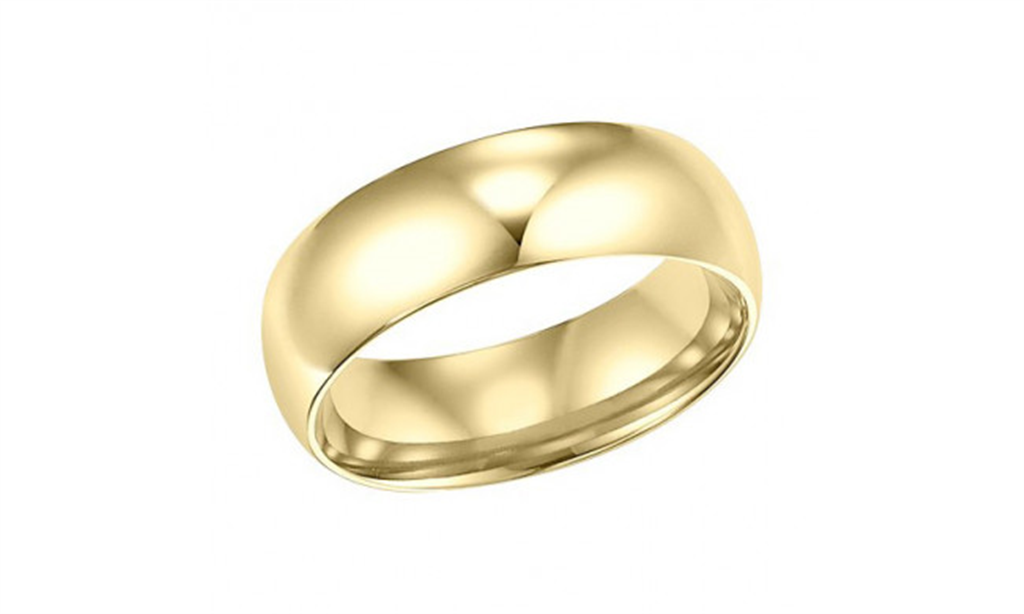 Men's 14K Yellow Gold Comfort Fit Wedding Band Size 10