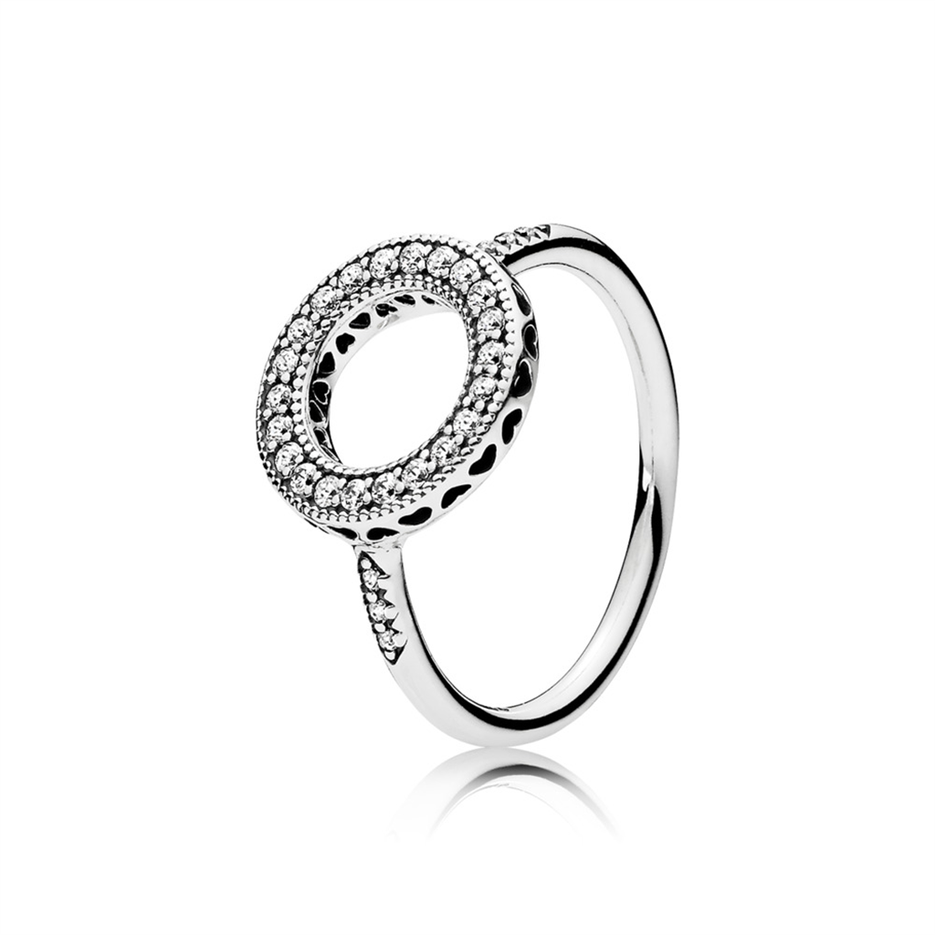 Pandora Sparkling Halo Ring Size 52