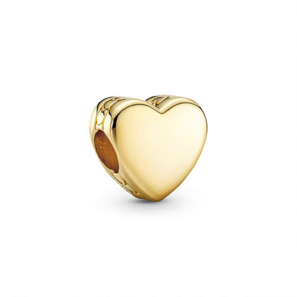 14K Gold Plated Engravable Heart Charm