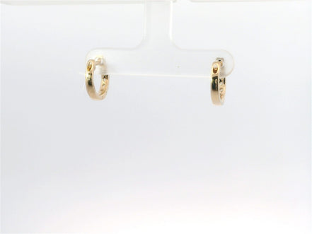 14K Yellow Gold and 0.47 CTW Diamond Huggie Hoop Earrings