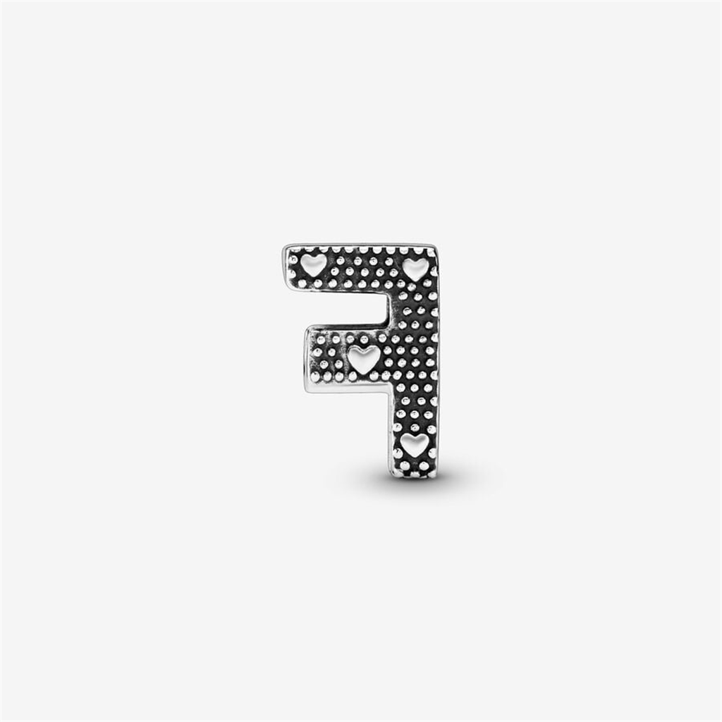 Pandora Moments Letter F Silver Charm