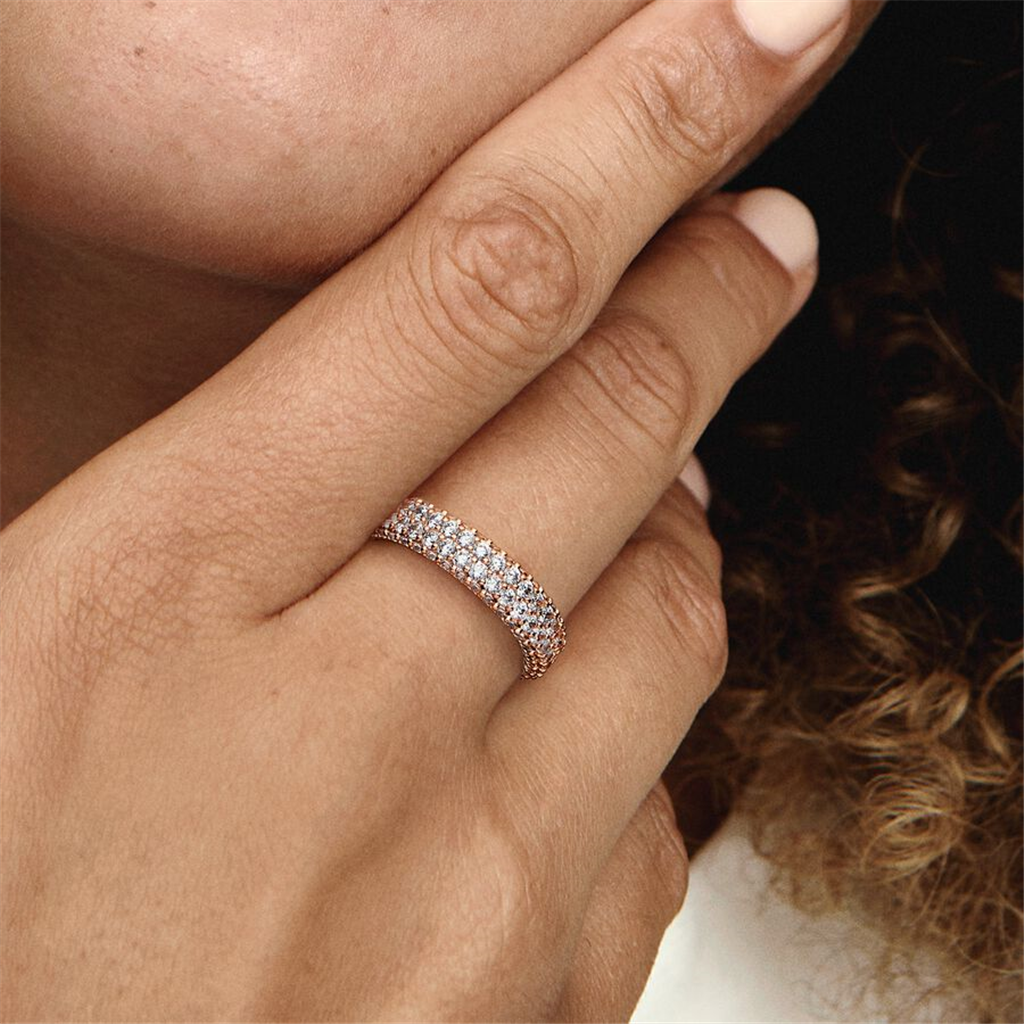 Pandora Timeless Pavé Double-Row Ring Size 6