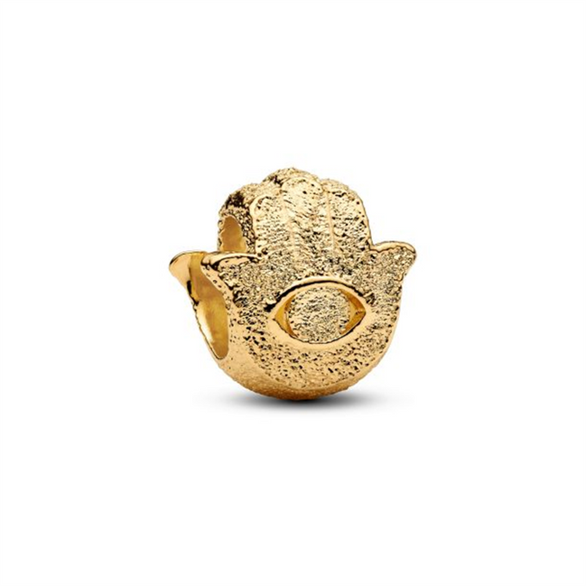 Pandora Textured Hamsa Hand Gold-Plated Mini Charm