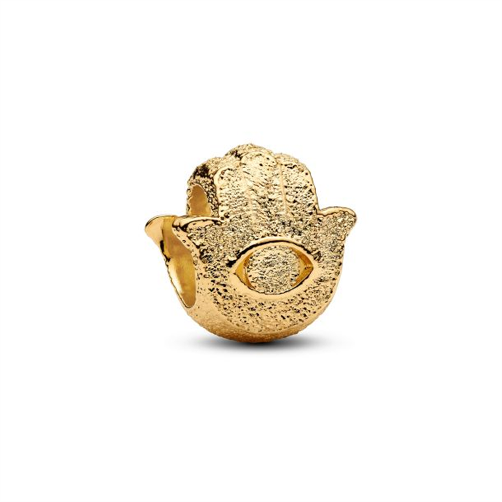 Pandora Textured Hamsa Hand Gold-Plated Mini Charm