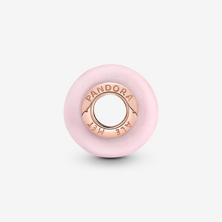 Pandora Moments Matte Pink Murano Glass Charm