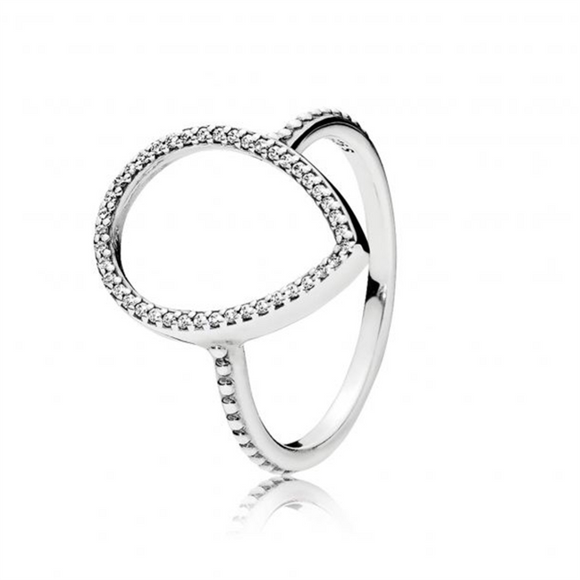 Pandora Timeless Teardrop Silhouette Ring Size 7.5