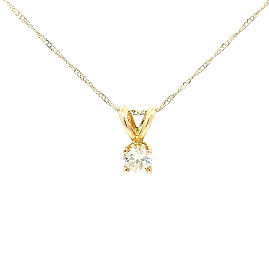 Diamond Pendant Necklace 0.25 Cttw