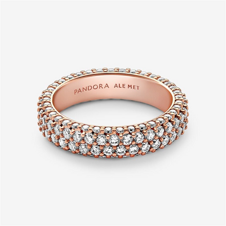 Pandora Timeless Pavé Double-Row Ring Size 6