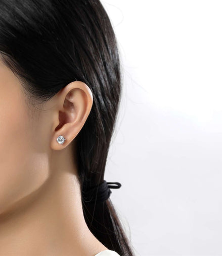 Lafonn 2 CTW Simulated Diamond Round Solitaire Stud Earrings