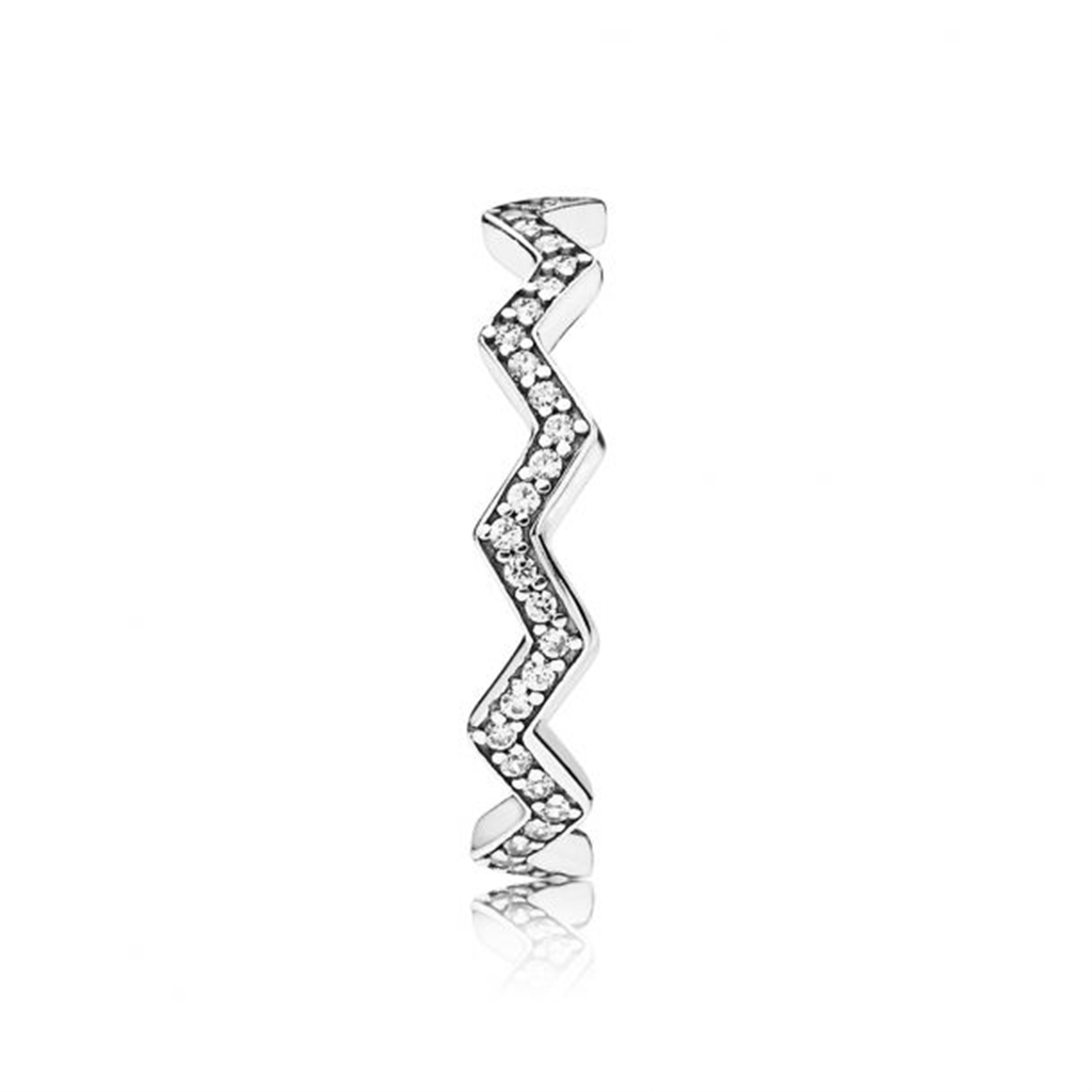 Pandora Timeless Shimmering Zigzag Ring Size 7.5