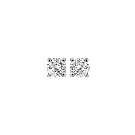 14K White Gold 1 CT Diamond Stud Earrings