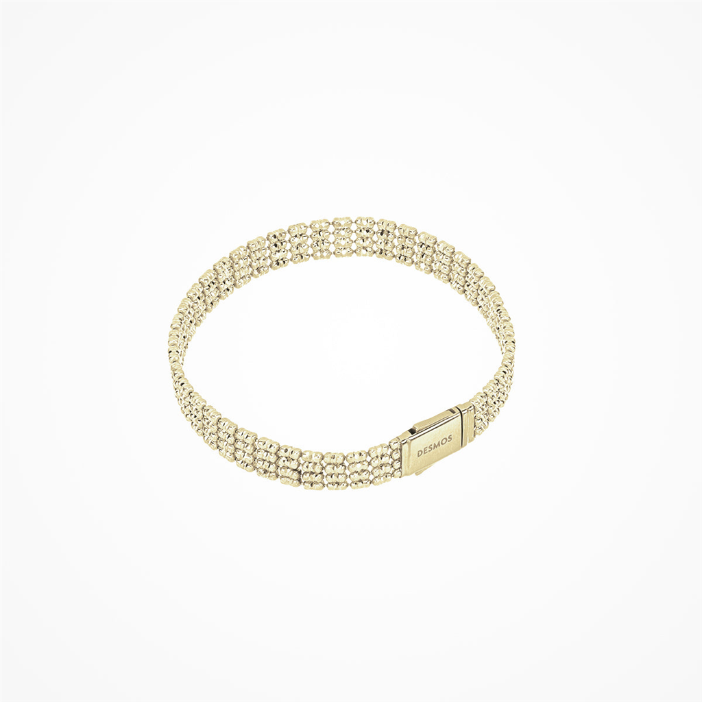 Desmos 18K Gold Plated Infinity 4 Row Bracelet 7