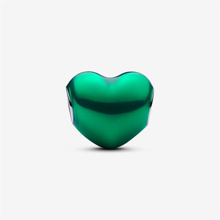 Pandora Moments Metallic Green Heart Charm
