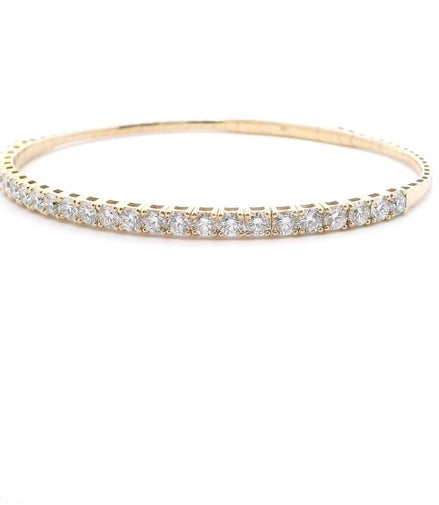 14K Yellow Gold 3 CTW Lab Grown Diamond Flexi Bangle Bracelet