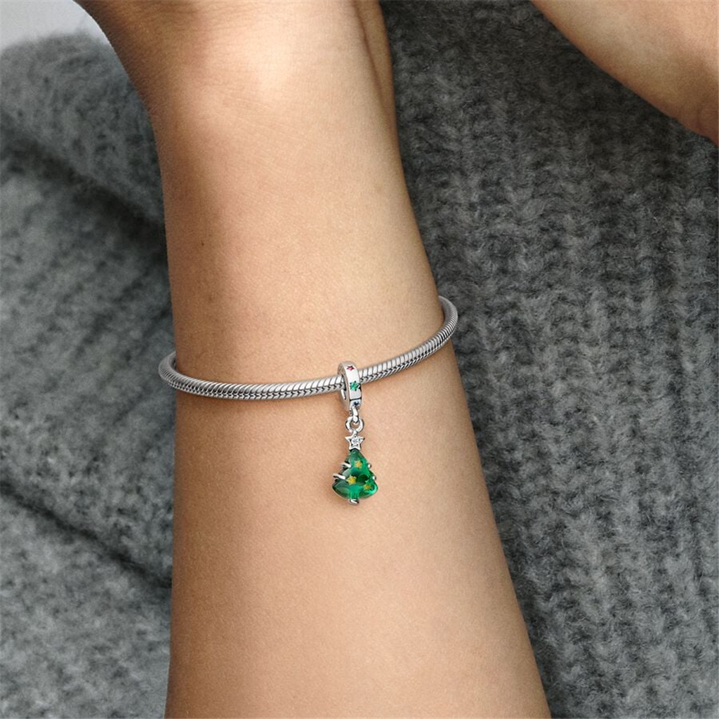 Pandora Moments Sparkling Christmas Tree Dangle Charm