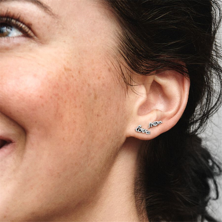 Pandora Moments Love Mom Stud Earrings