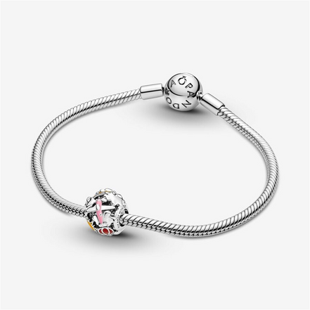 Pandora Moments "Fly Away With Me" Rainbow Sky And Travel Charm