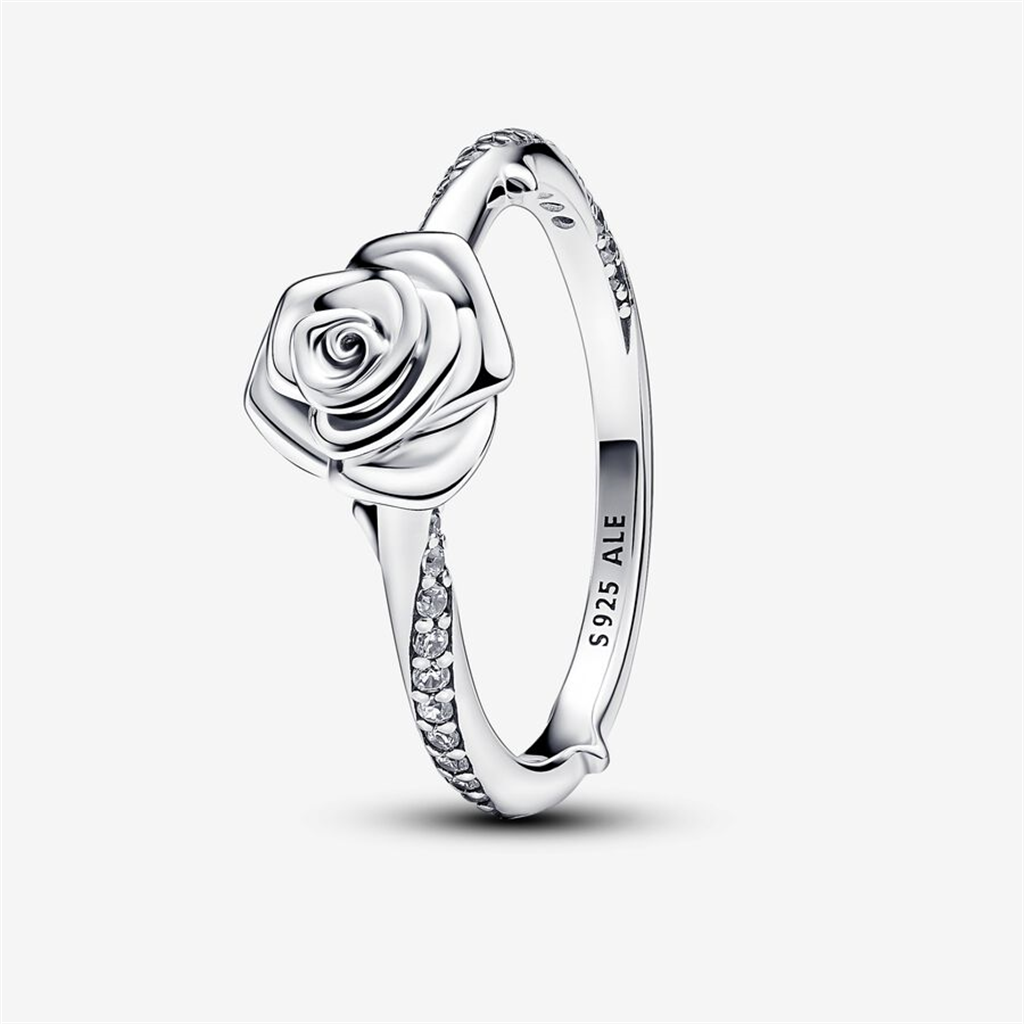 Pandora Moments Rose In Bloom Ring Size 7.5