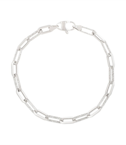 14K 4mm Diamanté Paperclip Bracelet