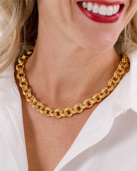 Susan Shaw Double Link Chain Necklace