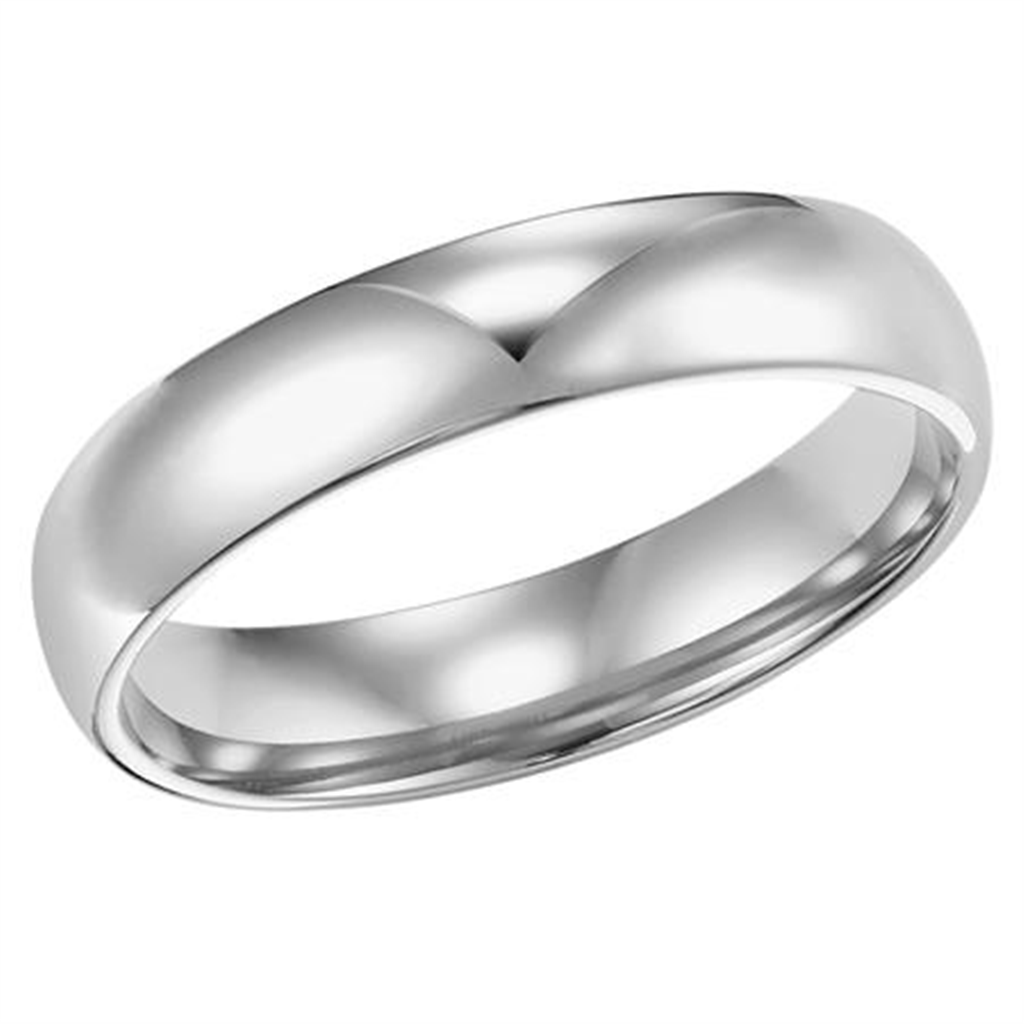 Frederick Goldman 14K White Gold Comfort Fit Low Dome Wedding Band Size 12